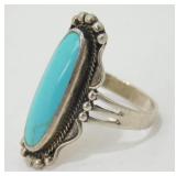 Sterling Silver Turquoise Ring - 5.86 grams Total