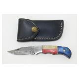 New Damascus Blade Folding Pocket Knife with