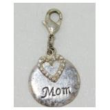Sterling Silver Mom Charm Pendant - 2.6 grams