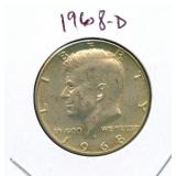 1968-D Kennedy Silver Half Dollar - 40% Silver