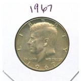 1967 Kennedy Silver Half Dollar - 40% Silver