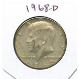 1968-D Kennedy Silver Half Dollar - 40% Silver