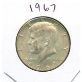 1967 Kennedy Silver Half Dollar - 40% Silver