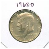 1968-D Kennedy Silver Half Dollar - 40% Silver