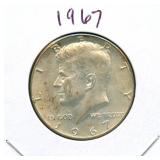 1967 Kennedy Silver Half Dollar - 40% Silver