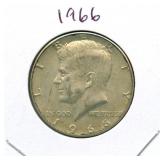 1966 Kennedy Silver Half Dollar - 40% Silver