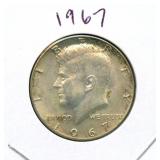 1967 Kennedy Silver Half Dollar - 40% Silver