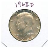 1968-D Kennedy Silver Half Dollar - 40% Silver