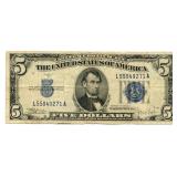 $5 U.S. Silver Certificate Blue Seal Series