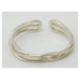 Sterling Silver Adjustable Ring - 1.35 grams