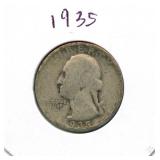 1935 Washington Silver Quarter