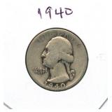 1940 Washington Silver Quarter