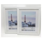 New Sealed 2 White Wood 5"x7" Picture Frames
