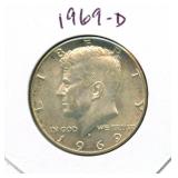 1969-D Kennedy Silver Half Dollar - 40% Silver