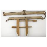 ** Vintage Ox Yoke and Vintage Wood Clamp