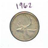 1962 Canadian Silver Quarter