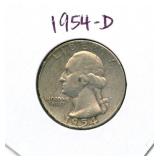 1954-D Washington Silver Quarter