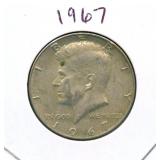 1967 Kennedy Silver Half Dollar - 40% Silver