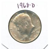 1968-D Kennedy Silver Half Dollar - 40% Silver