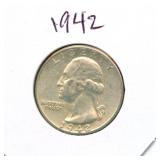 1942 Washington Silver Quarter