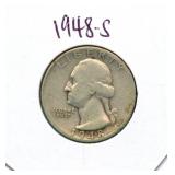 1948-S Washington Silver Quarter