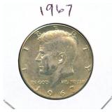 1967 Kennedy Silver Half Dollar - 40% Silver