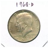 1968-D Kennedy Silver Half Dollar - 40% Silver