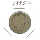1895-O Barber Silver Quarter