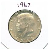 1967 Kennedy Silver Half Dollar - 40% Silver