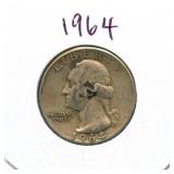 1964 Washington Silver Quarter