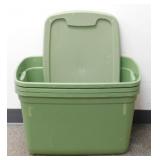 * (3) 18 Gallon Storage Totes