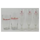 * 5 Budweiser Glasses