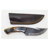 New Carbon Steel Gut Hook Hunting Knife with