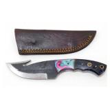 New Carbon Steel Gut Hook Hunting Knife with