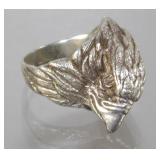 Eagle Sterling Silver Ring - Size 9, Marked SS,