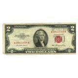 $2 United States Red Note Series 1953 - Serial