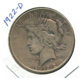 1922-D Peace Silver Dollar
