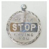 Sterling Silver LOVE Charm Pendant - 1.59 grams