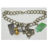 Sterling Silver Charm Bracelet w/ Charms - 14.15