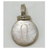 Sterling Silver "A" Pendant - 10.79 grams Total
