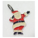 Sterling Silver Santa Claus Pendant Charm - 1.81