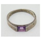 Sterling Silver Amethyst Ring - 2.72 grams Total