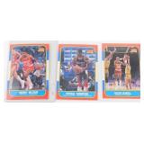 Three 1986-87 Fleer Basketball Cards - Excellent