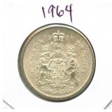 1964 Canadian Silver Half Dollar