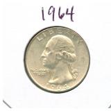 1964 Washington Silver Quarter