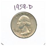 1959-D Washington Silver Quarter