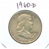 1960-D Franklin Silver Half Dollar