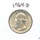 1964-D Washington Silver Quarter