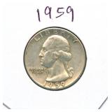 1959 Washington Silver Quarter