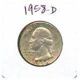 1958-D Washington Silver Quarter